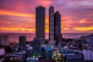 Sunset in Manila Philippines