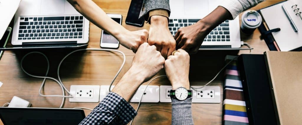 group fist bump