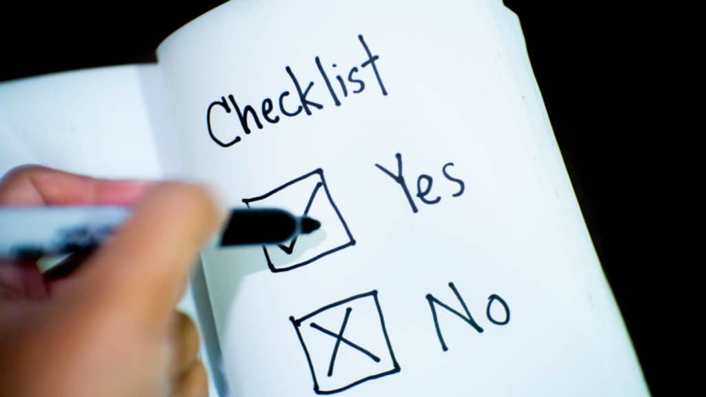 simple checklist